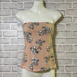 4/$20 SWS Essentials women’s Floral pink Print Women's tube top large